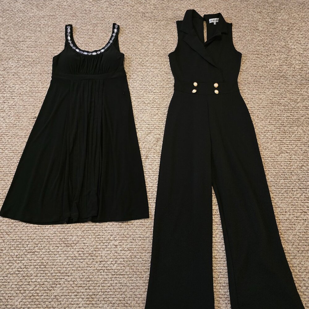 Almost Famous suit size medium and Signature by Sangria size 8 dress